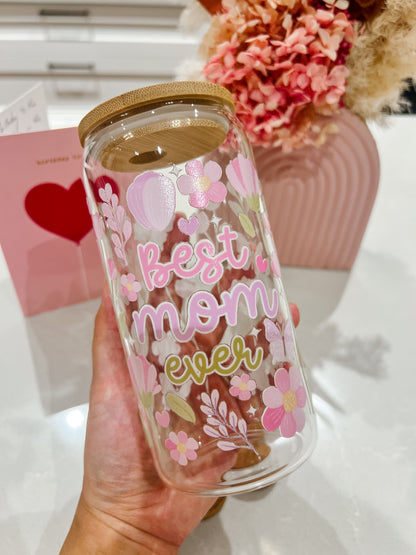 Best Mom Ever Glass Tumbler