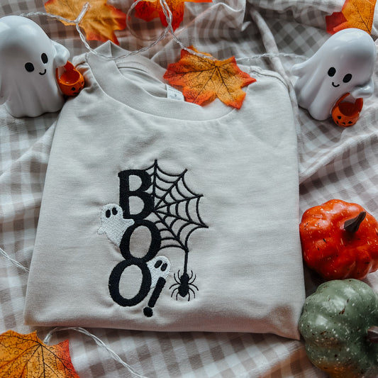 Kids - Spider BOO Embroidered Tee