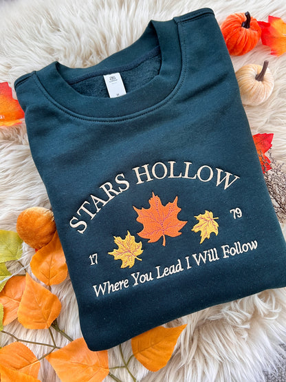 Stars hollow embroidered sweatshirt for gilmore girls fans