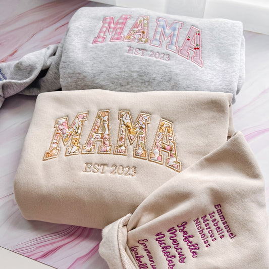MAMA EST Applique Crew