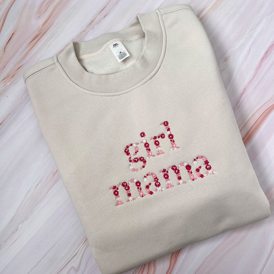 SAMPLE - Girl Mama Embroidered Crew - size M