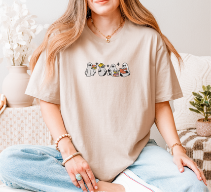 Bookish Ghost Embroidered Tee