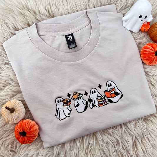 Bookish Ghost Embroidered Tee