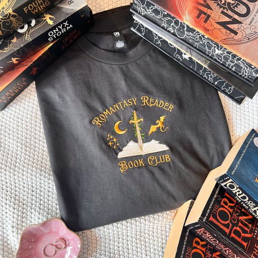 Romantasy Reader Embroidered Tee