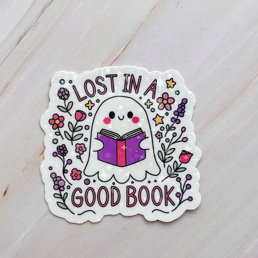 Lost In A Good Book Sticker