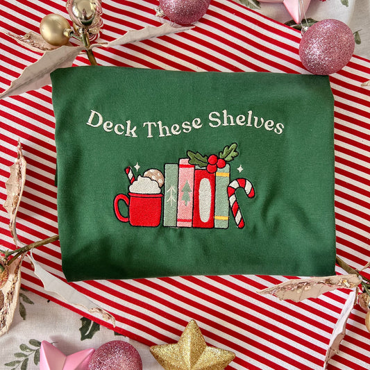 Deck These Shelves Embroidered Tee