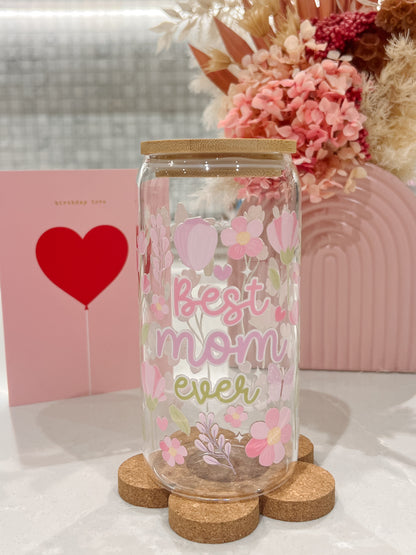 Best Mom Ever Glass Tumbler