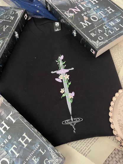 Knight and the Moth Embroidered Tee
