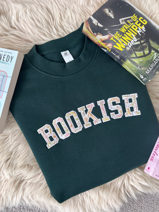 BOOKISH Applique Crew