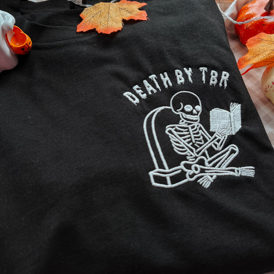 Death By TBR Embroidered Tee