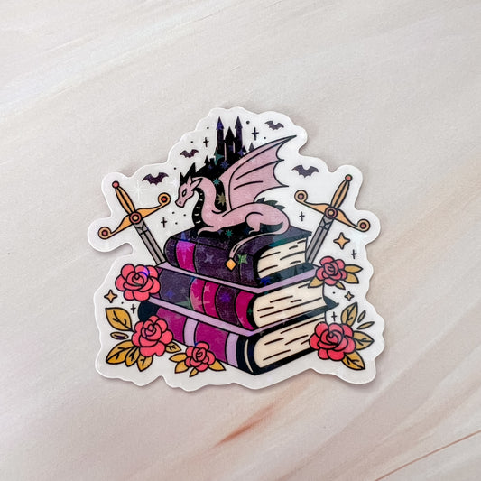 Fantasy Book Stack Sticker