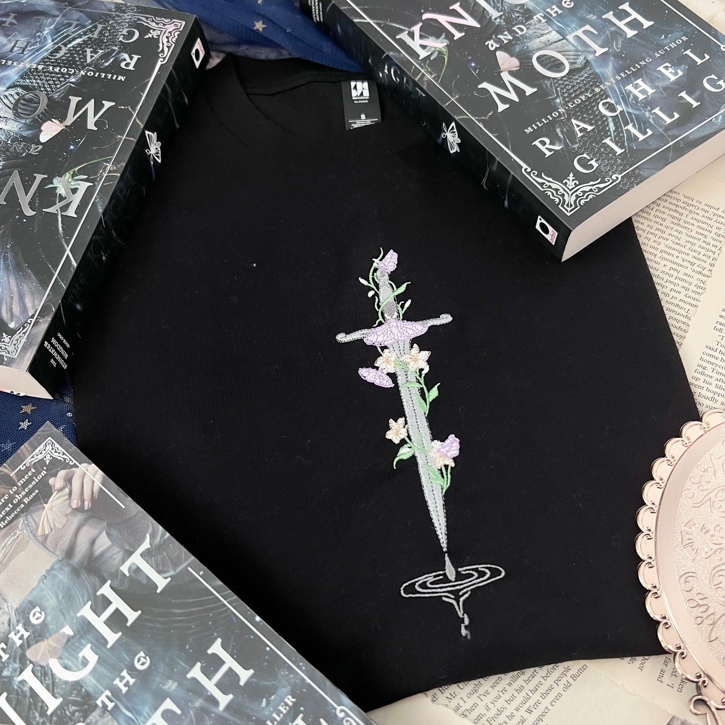 Knight and the Moth Embroidered Tee