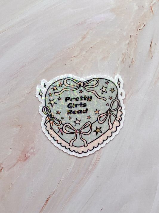 Pretty Girls Read Cake Sticker