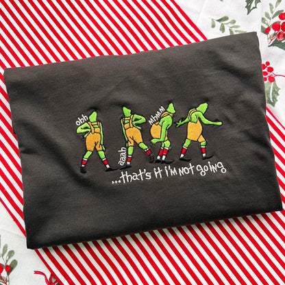 Tired Grinch Embroidered Tee