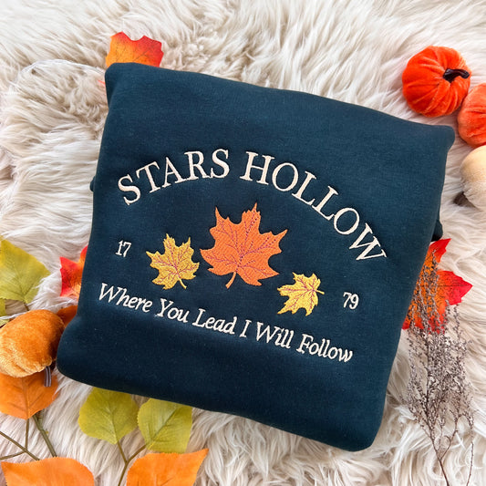 Stars hollow embroidered sweatshirt for gilmore girls fans