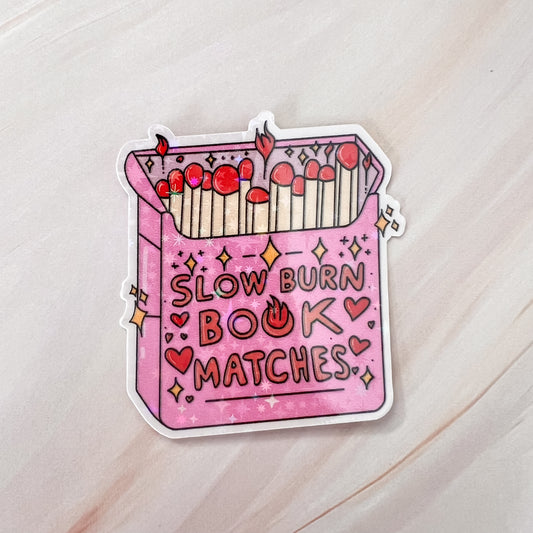 Slow Burn Book Matches Sticker