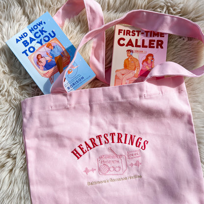 Heartstrings Embroidered Tote - First Time Caller