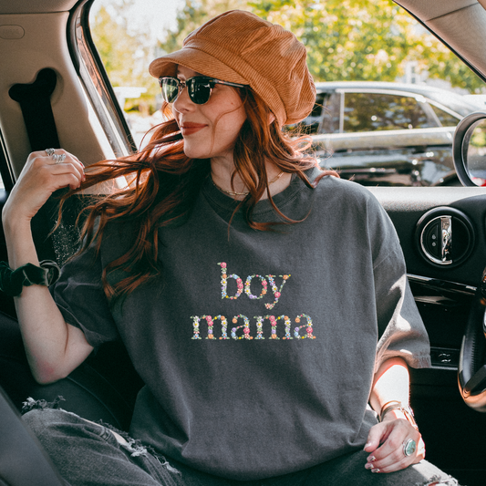 Floral Boy Mama tee