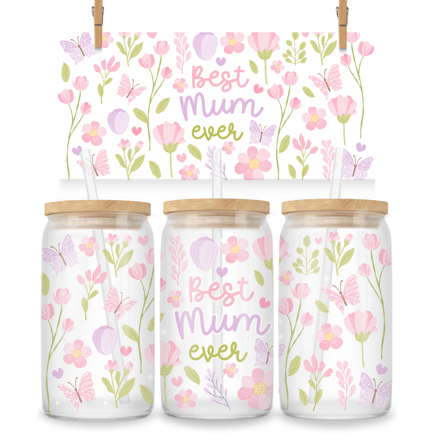 Best Mom Ever Glass Tumbler