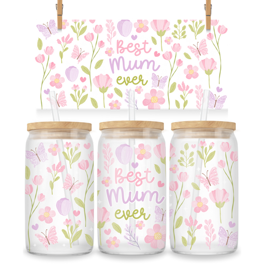 Best Mom Ever Glass Tumbler