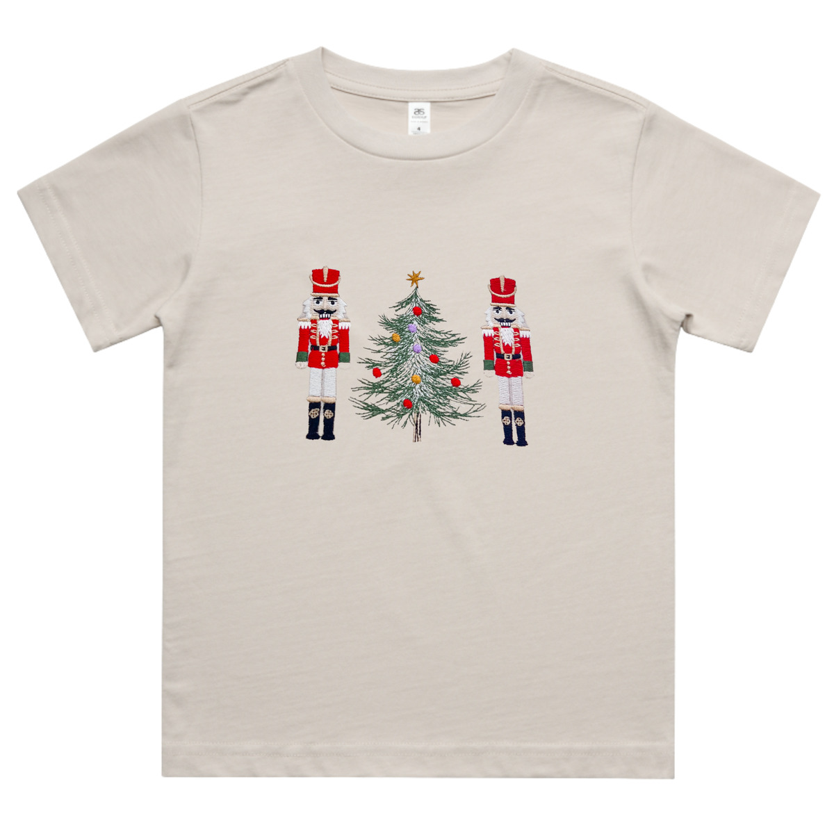 Kids - Nutcrackers & Christmas Tree Embroidered Tee